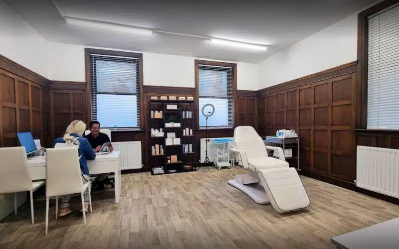 Treatment room at Dr Matla Aesthetics, Newcastle